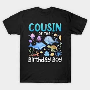 Cousin Of The Birthday Girl Sea Fish Ocean Animals Family T-Shirt